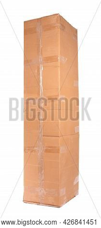 Very Large Cardboard Box, Isolated On White