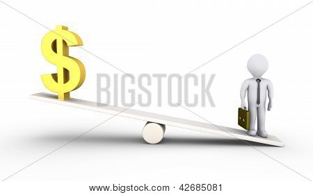 Person er tungere end Dollar Symbol