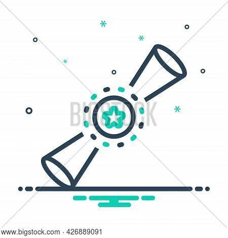 Mix Icon For Pulsar Asteroid Constellation Universe Galaxy Bang Cosmos Orbit Planet Satellite Telesc
