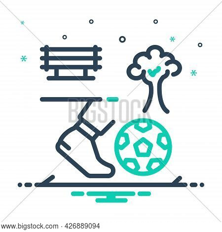 Mix Icon For Recreation-zone Kickball Activity Game Football Sport Kick Park