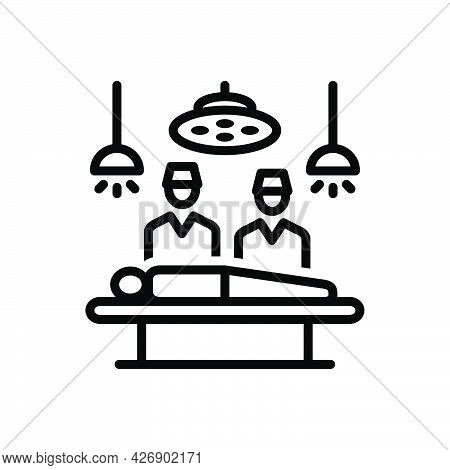 Black Line Icon For Operated Surgery Hospital Room Diagnosis Operation-theater Doctor