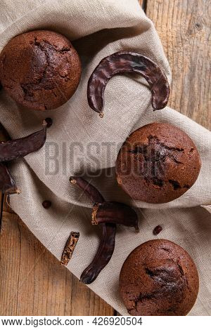 Chocolate Carob Cupcakes Cooking With Carob Powder And Carob Pods