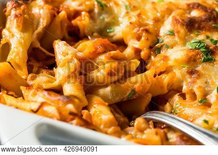 Homemade Chicago Baked Mostaccioli