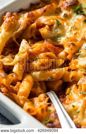 Homemade Chicago Baked Mostaccioli