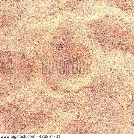 Yellow Large Beach Sand. Texture. Sand Background