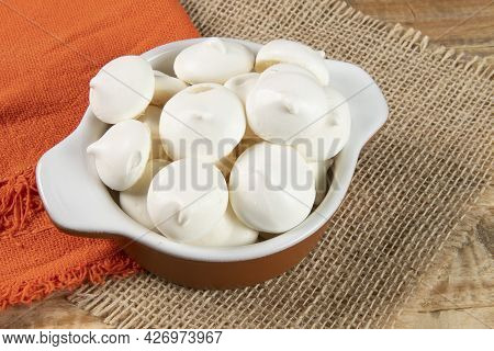 Typical Bakery Sigh, Made In Brazil. Sweet Made From Egg White And Sugar