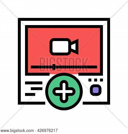 Video Content Ugc Color Icon Vector. Video Content Ugc Sign. Isolated Symbol Illustration