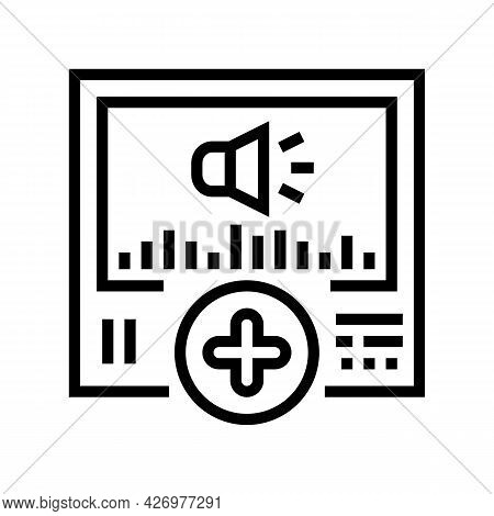 Audio Message Ugc Line Icon Vector. Audio Message Ugc Sign. Isolated Contour Symbol Black Illustrati