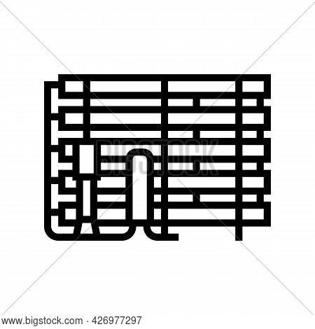 Industrial Water Filter Line Icon Vector. Industrial Water Filter Sign. Isolated Contour Symbol Blac