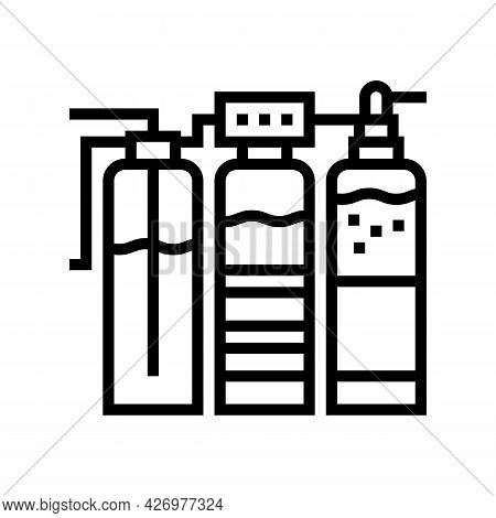 Water Different Filtration Filter Line Icon Vector. Water Different Filtration Filter Sign. Isolated