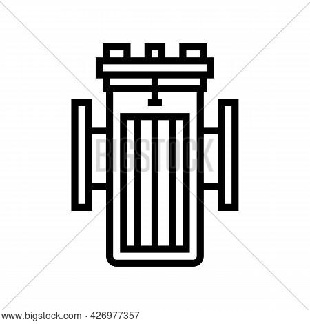 Water Filter Equipment Line Icon Vector. Water Filter Equipment Sign. Isolated Contour Symbol Black 