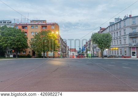 Zgorzelec, Poland - June 2, 2021: Street View In Zgorzelec In The Morning.
