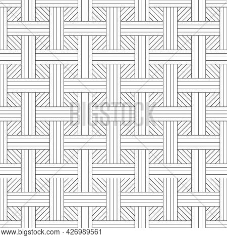 Seamless Pattern. Modern Geometrical Texture. Regularly Repeating Intersecting Thin Lines, Linear Rh