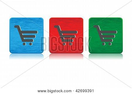 Shopping cart web pulsanti