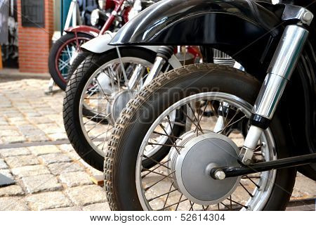 restored motorcycles in the Technik Museum in Magdeburg