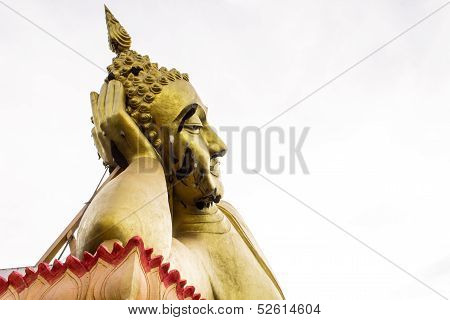 Big Reclining Buddha In Wat Mokkanlan , Chomthong Chiangmai Thailand