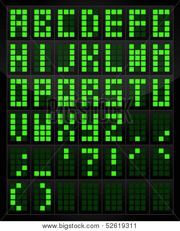 Digital Alphabet Table