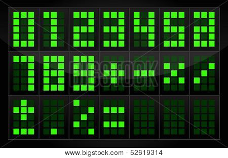 Digital Numbers Table