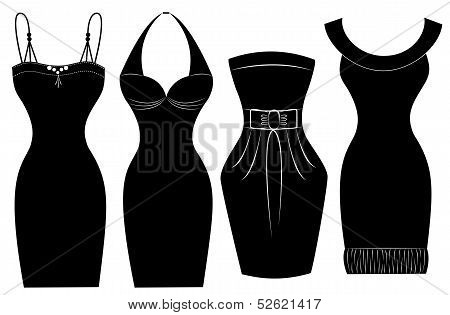 Woman Dresses For Special Party Isolated On White For Design