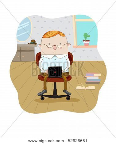 Businessman With Laptop