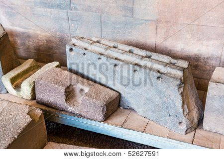 Polygonal Masonry Inca Brick. Coricancha,peru, South America. Church Of Santo Domingo