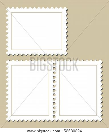 Blank postage stamps