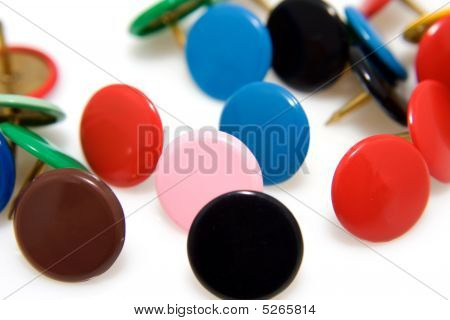 Farverige Thumbtacks