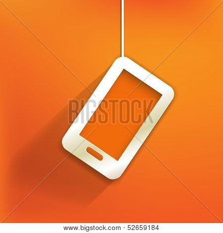 Phone web icon,flat design