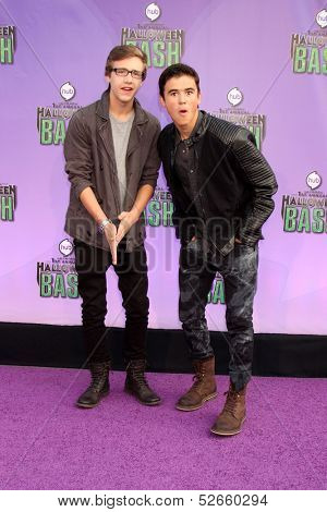 LOS ANGELES - OCT 20:  Nick Purcha, Keean Johnson at the Hub Network First Annual Halloween Bash at Barker Hanger on October 20, 2013 in Santa Monica, CA