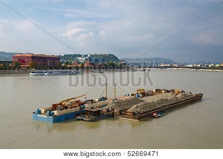 Cargo transportation on the river Danube