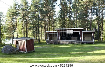 A simpler stage outdoor.