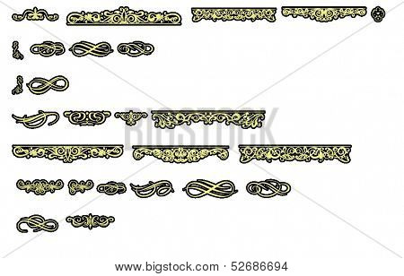 Goldleaf Clipart Corners Rules Ornaments and Embellishments