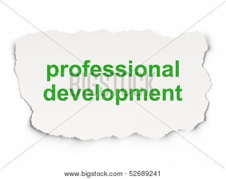 Education concept: Professional Development on Paper background