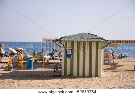 Benidorm, Spain - September 15, 2013: Beach Accessibility