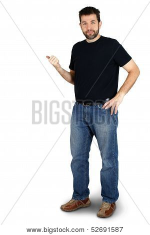 Guy Pointing And Smiling