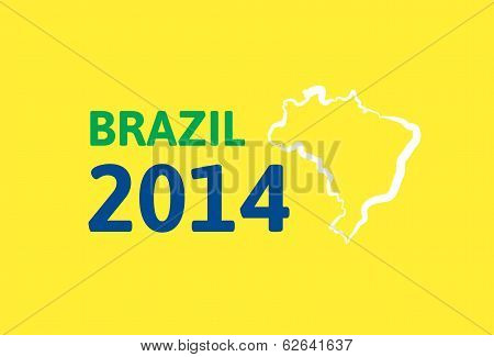 Flat simple Brazil map