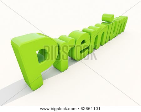 Word premium icon on a white background. 3D illustration.