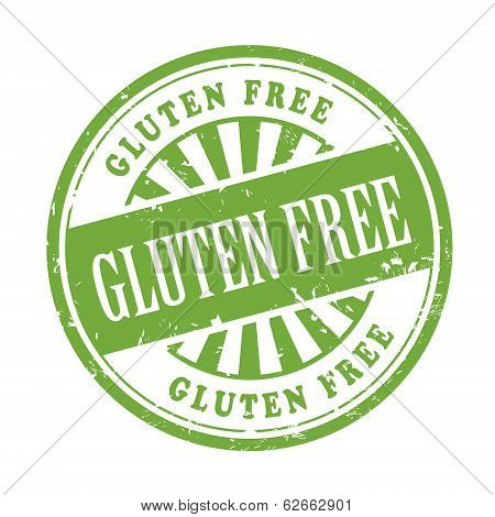 Gluten Free Grunge Rubber Stamp