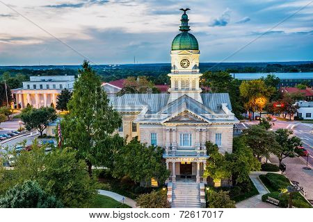 Downtown Of Athens, Georgia, Usa, At Dusk