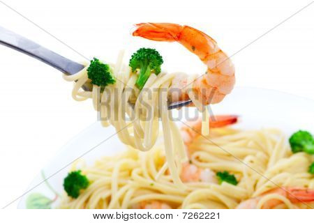 Garnelen-Linguini