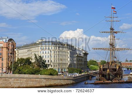 Sailboat Flying Dutchman, Saint Petersburg, Russia