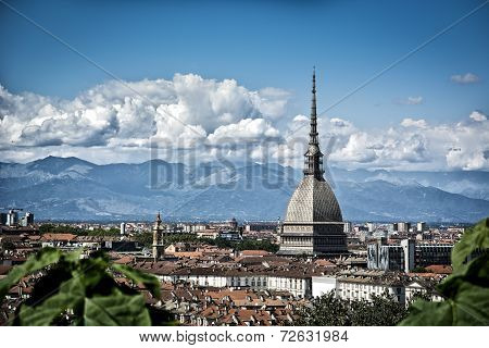 Panoramic View Of Turin City Center, In Italy