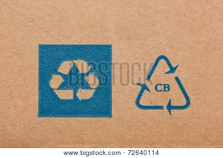 Ecycling Code On Cardboard.