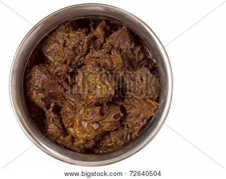Spicy Beef Rendang Isolated