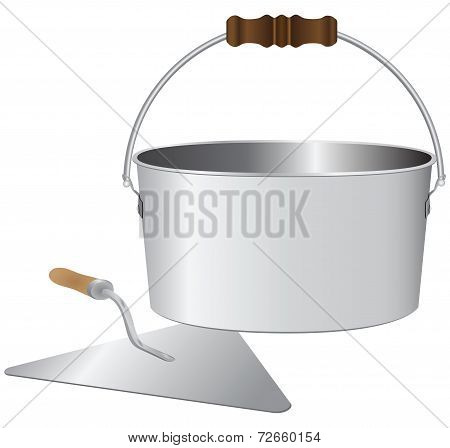 Bucket And Trowel Bricklayer