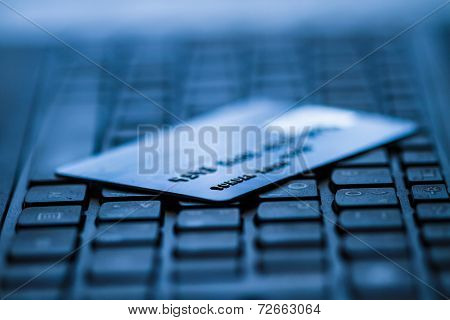 Credit Card On Keyboard