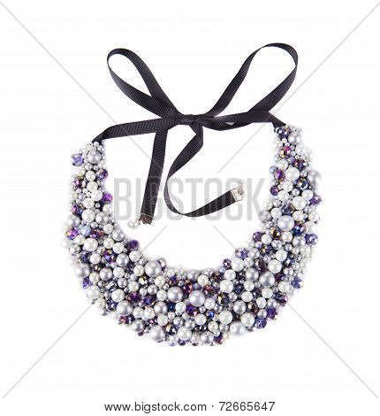 Woman beautiful necklace.