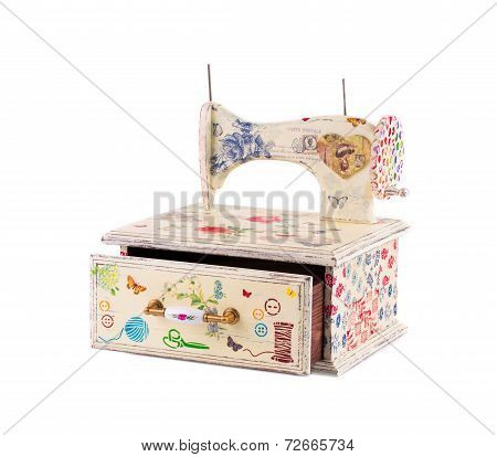 Handmade box decorated.
