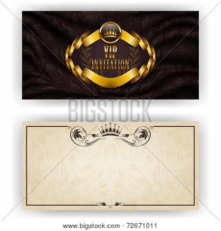 Elegant template for vip luxury invitation