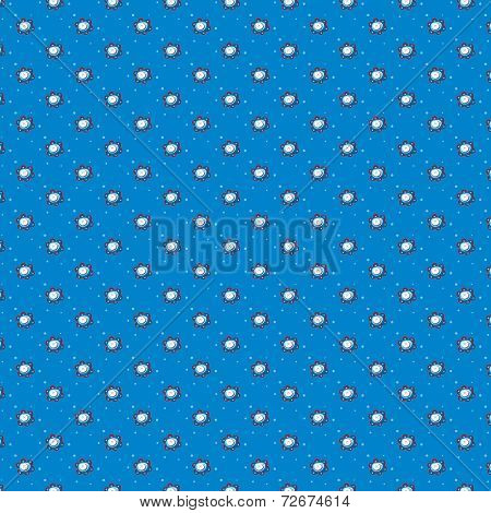 6-Petal Flowers Blue